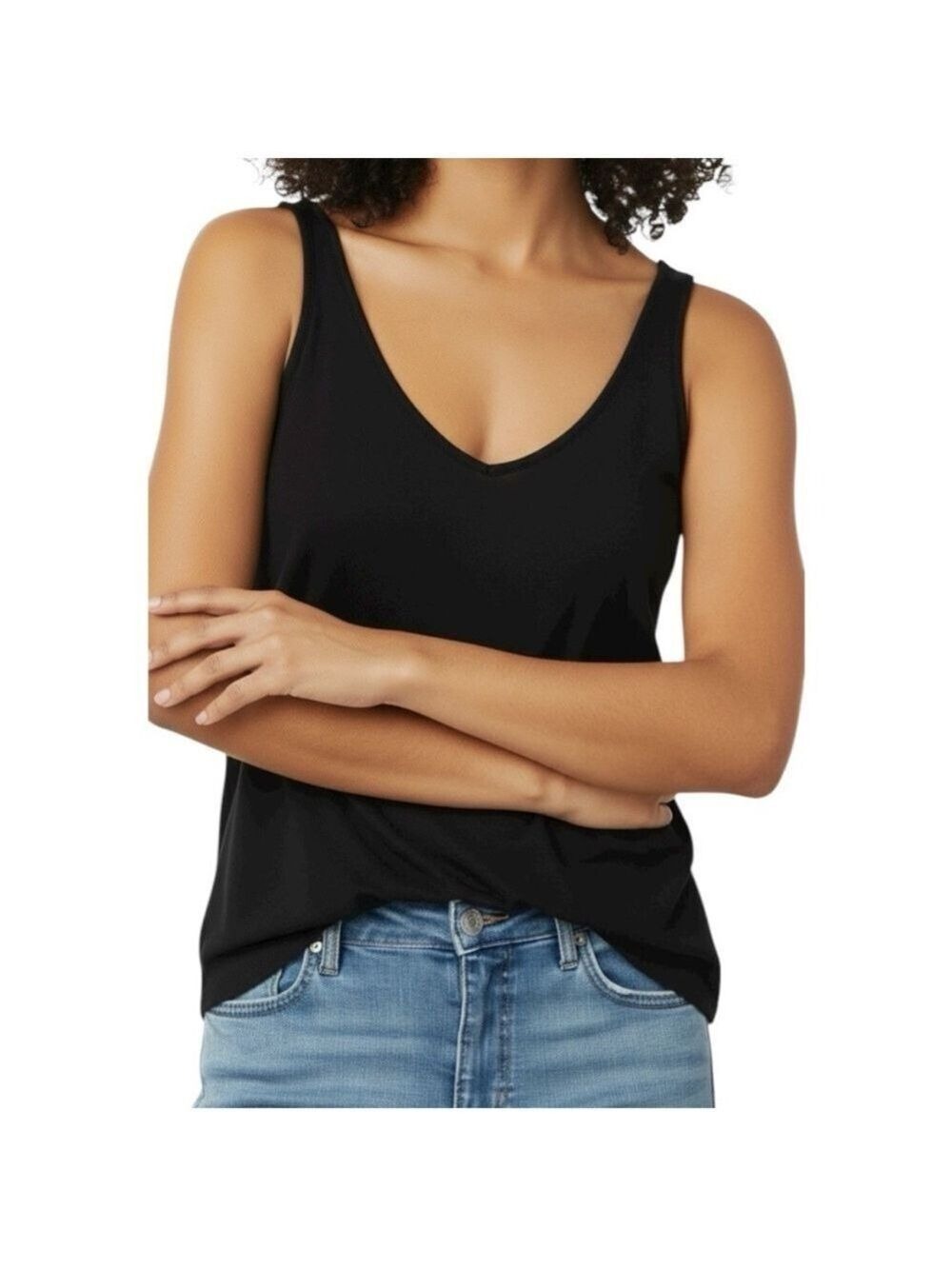 Prologue Black Lyocell Sleeveless V-Neck Tank Top Women’s Small NWOT